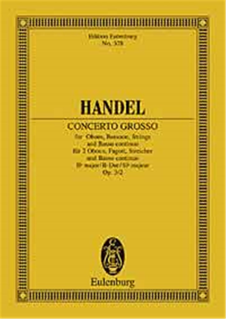 Concerto Grosso Op. 3 N. 2 Si B (Sadie)